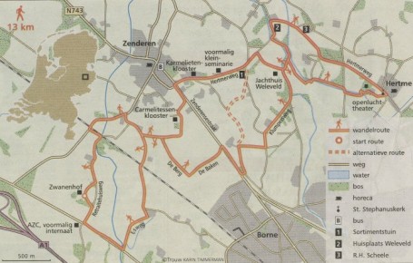 Plattegrond Kloosterpad, klik hier voor uitvergroten foto